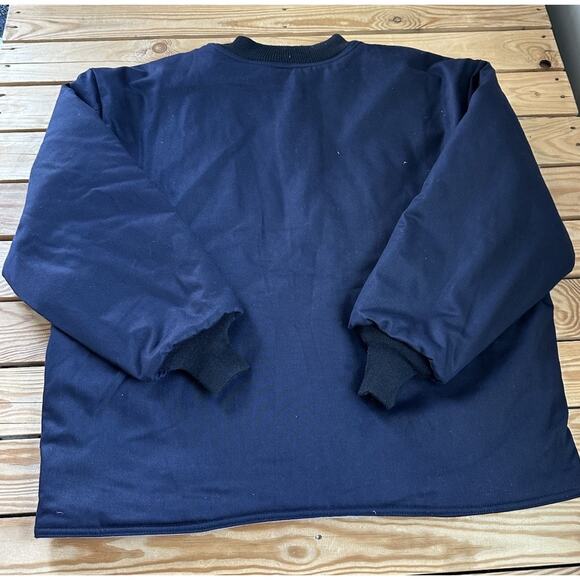 NWT Bulwark Flame Resistant Work Jacket Size 2XL Men’s Navy Full Zip - Picture 2 of 10